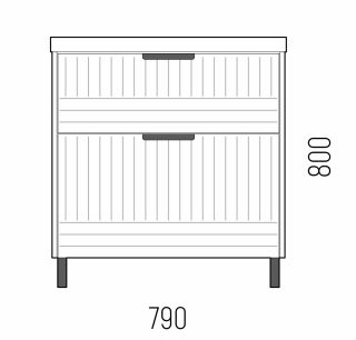 Тумба под раковину Corozo Терра SD-00001323 80см люкс матовый графит